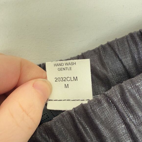 Vintage Status Women’s Medium 100% Linen Shiny pants LagenLook Minimalist - Picture 3 of 5